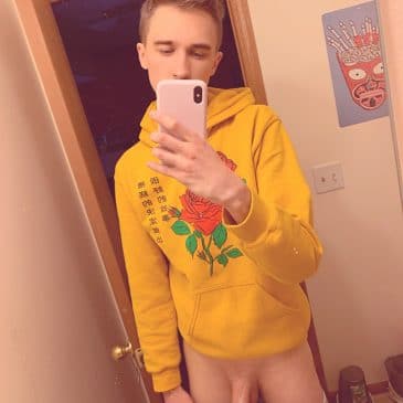 Cute boy with shaved penis